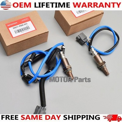 2PCS OEM O2 Oxygen Sensor Upstream&Downstream For 2003- 05 2006 2007 Accord 2.4L