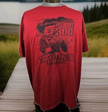 Piedmont 300 Truck Tractor Pull T Shirt Mens 2XL Red Graphic Print Flaws