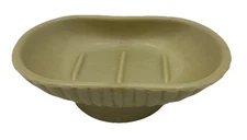 Vintage Brasscraft Plastic Footed Soap Dish Tan Beige Retro Made in USA