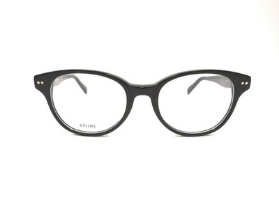 Celine Designer Cat Eye Eyeglasses Eyewear Black Clear Demo Lens CL500071