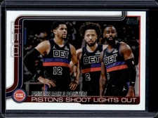2025-26 Topps Pistons Rain 3 Pointers, Shoot Lights Out #279