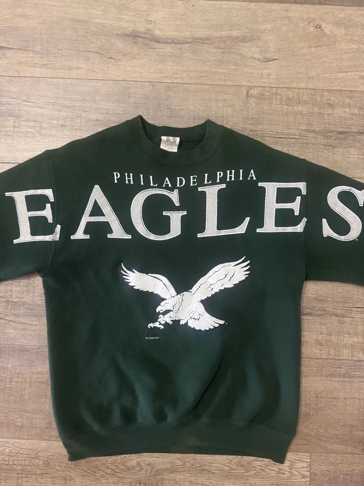 Vintage Philadelphia Eagles Clif Engle Spellout Sweatshirt Pullover Size Small - Image 3 of 4