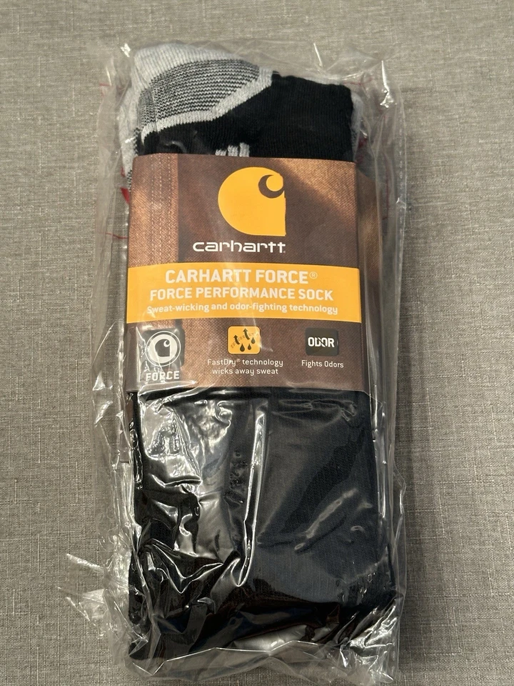 Men’s Crew Socks Carhartt Force Performance Men’s Socks 3-pair Size Large 6-12 - Image 2 of 4