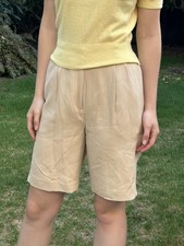 Vintage 70s 80s MAG 4 100 Silk High Waisted Long Shorts Preppy Meg Ryan Vibes