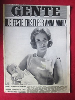 MENSCHEN 37 1965 KÖNIGIN ANNA MARIA HERMANNO OLMI AGA KHAN SEAN CONNERY [Q36]