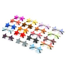 Rimless Sunglasses for Women Men Star Shape Sun Glasses Pentagram Eyewear Funn