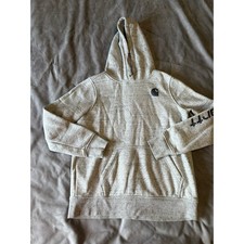 Carhartt Boys Grey Heather Speckled Relaxed Fit Logo Hoodie Sweatshirt Size L