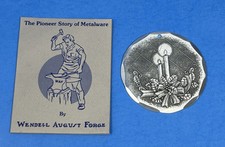 Wendell August Forge Ornament 1992 Candlelight Candles Silver Metal 2"