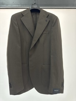 Breras Mailand Jacke 2 Buttons Baumwolle Und Leinen Dunkelbraun Herren 50