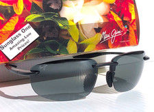 NEW Maui Jim HOOKIPA ULTRA Matte Black POLARIZED Grey Lens Sunglass 676-02