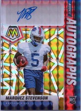 2021 Panini Mosaic Marquez Stevenson ROOKIE CHOICE FUSION RED&YELLOW AUTO #RA-93