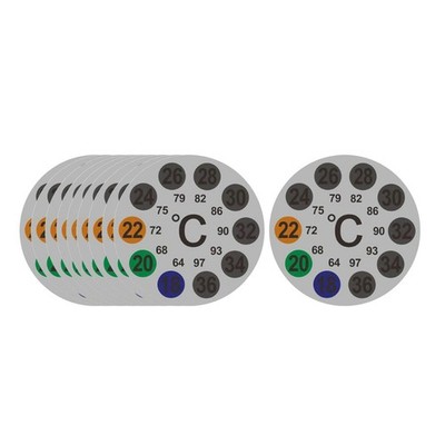 10x Runde Aquarium Thermometer Aufkleber, Präzise,   selbstklebend