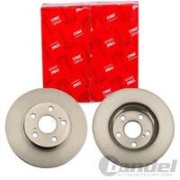 2X TRW Bremsscheiben 255Mm BelÜFtet Vorne Passend FÜR Toyota Prius | DF4906