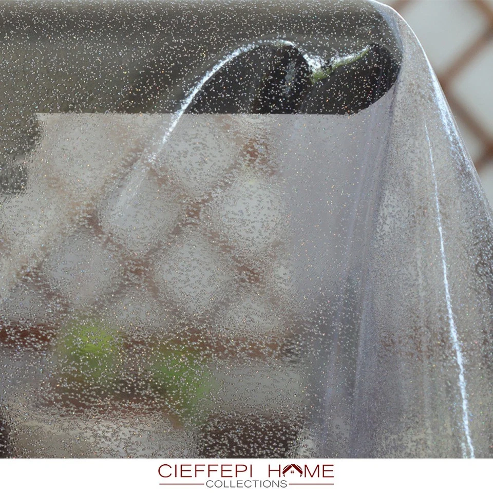 GLITTER Tovaglia in PVC Glitterato 250 Micron in varie misure - Oro / Argento /  - Immagine 3 di 4