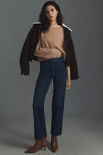 MOTHER The Rambler Zip Ankle Jeans Sz 28 Anthropologie Animal Instinct Dark NEW