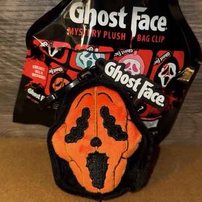Pumpkin Ghost Face Mystery Plush Bag Clip CultureFly 3D Keychain Hanger Horror