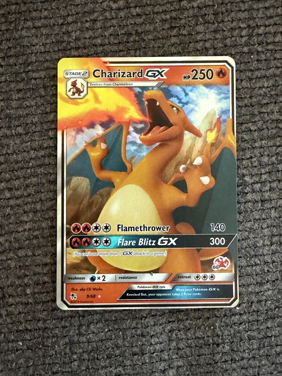 Pokemon Charizard GX Hidden Fates Ultra Rare Holo 9/68 TCG Card