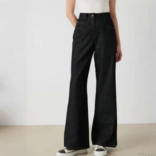 Brunello Cucinelli Womens New High Waist Wide Leg Fashion Simple Casual Trousers