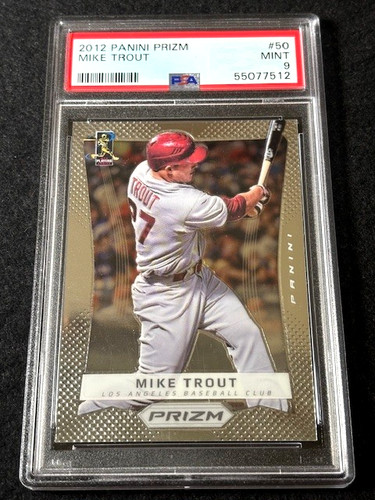 2012 Prizm Mike Trout #50 Los Angeles Angels PSA 9 MINT First year Prizm