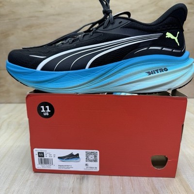 NEW Puma Magnify Nitro 3 Mens Running Shoes Black Speed Blue sz 11 311046-06