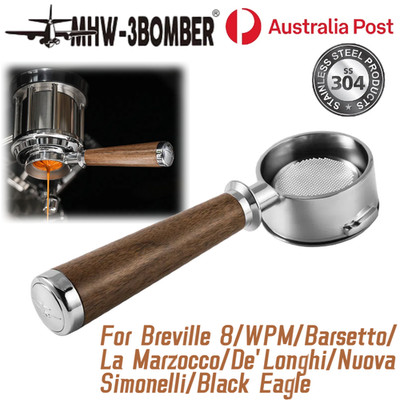 MHW-3BOMBER Coffee Bottomless Portafilter Espresso Machine Filter Basket 58MM AU