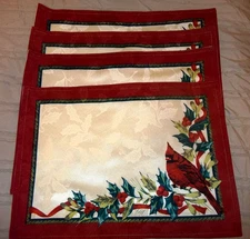 Lenox Winter Greetings Placemats S/4 Retired 🎀