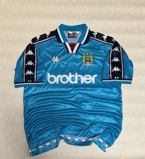 Kappa Manchester City 97/99 Home Shirt L - Vintage Soccer Jersey Good Condition