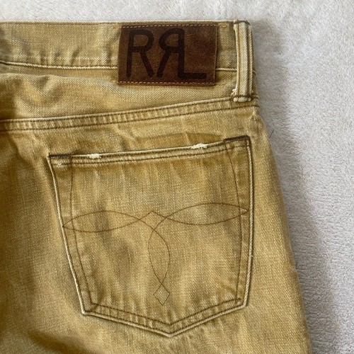 RRL Double RL Shuttle Woven Selvedge Denim Button Fly Size 32x32 Western - Picture 8 of 13