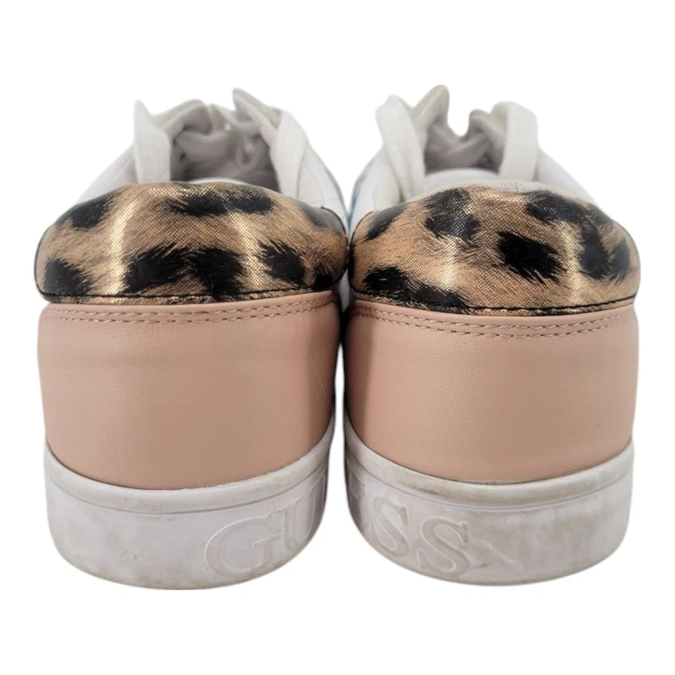 Tenis GUESS Brillo Estampado Leopardo ASTRAY3 Blanco Azul Mujer 8.5 M Foto 4 de 4