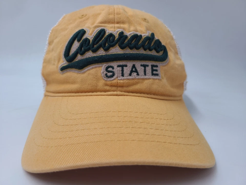 Colorado State University Rams Zephyr Mesh Trucker Snapback Hat Cap NCAA Yellow - Image 2 of 4