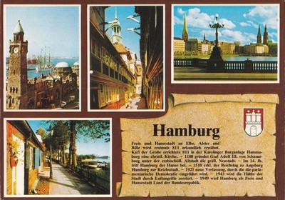 Postcard - (D) - Hamburg - Port of Hamburg - Chronicle - around 1990 - Type 2