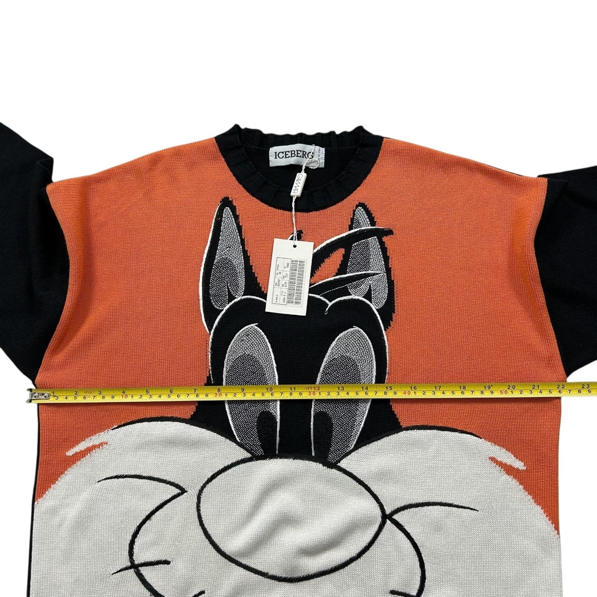 VTG 90s ICEBERG SYLVESTER CAT LOONEY TUNES 1993 KNIT SWEATER MADE