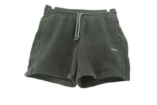 TNA Sweatfleece Cozy Fleece Shorts Sz S Black Boyfriend Fit Drawstring Pockets