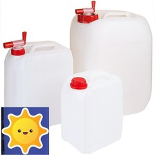 5 - 10 - 25 L.  Wasserkanister Beh&auml;lter lebensmittelgeeignet mit od.ohne Hahn