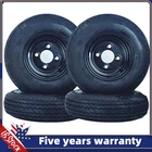 4-Pack Trailer Tires Wheels 8" Rim 4.80-8 480-8 4.80x8 PCD 4 Lug on 4" 6PR T