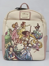 Disney Loungefly Princess Sketch Cinderella Aurora Moana Belle Mini Backpack