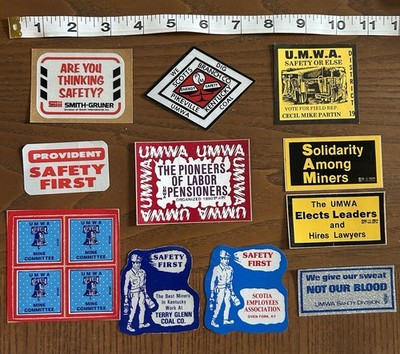 Vintage Coal Mining Stickers Eastern Kentucky Safety New Old Stock Lot Of 11