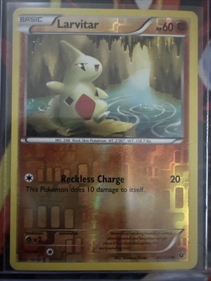 Pokemon - Larvitar (40) #40/124 - XY - Fates Collide Reverse Holo