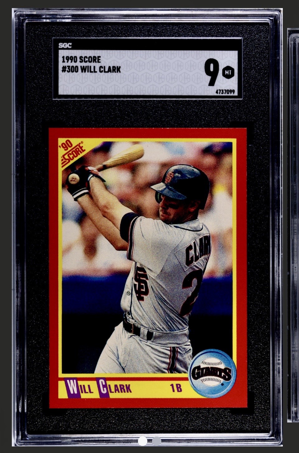 1990 Score - Will Clark #300 SGC Graded Mint-9