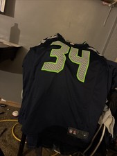 Seattle Seahawks Thomas Rawls  Jersey Navy Blue Xl