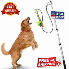Yes 4 QUALITY Flirt Pole for Dogs - Safe  Strong for Large Breeds with Non-Bun.