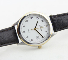 Herrenuhr Dugena WR50 Quartz 6M12 HAU Bicolor mit Datum Uhr Herrenuhr # 12982