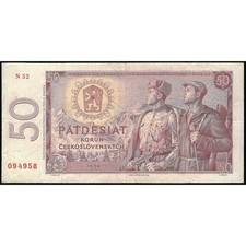 50 Korun, Czechoslovakia, 1964 (1965) (VF), Pick 90d