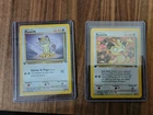 Two Vintage Pokemon Cards First Edition Meowth Rocket Set & A Spanish Jungle Set