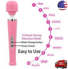 Rechargeable 20 Speed Handheld Massager Vibrator Wand Vibrating Massage