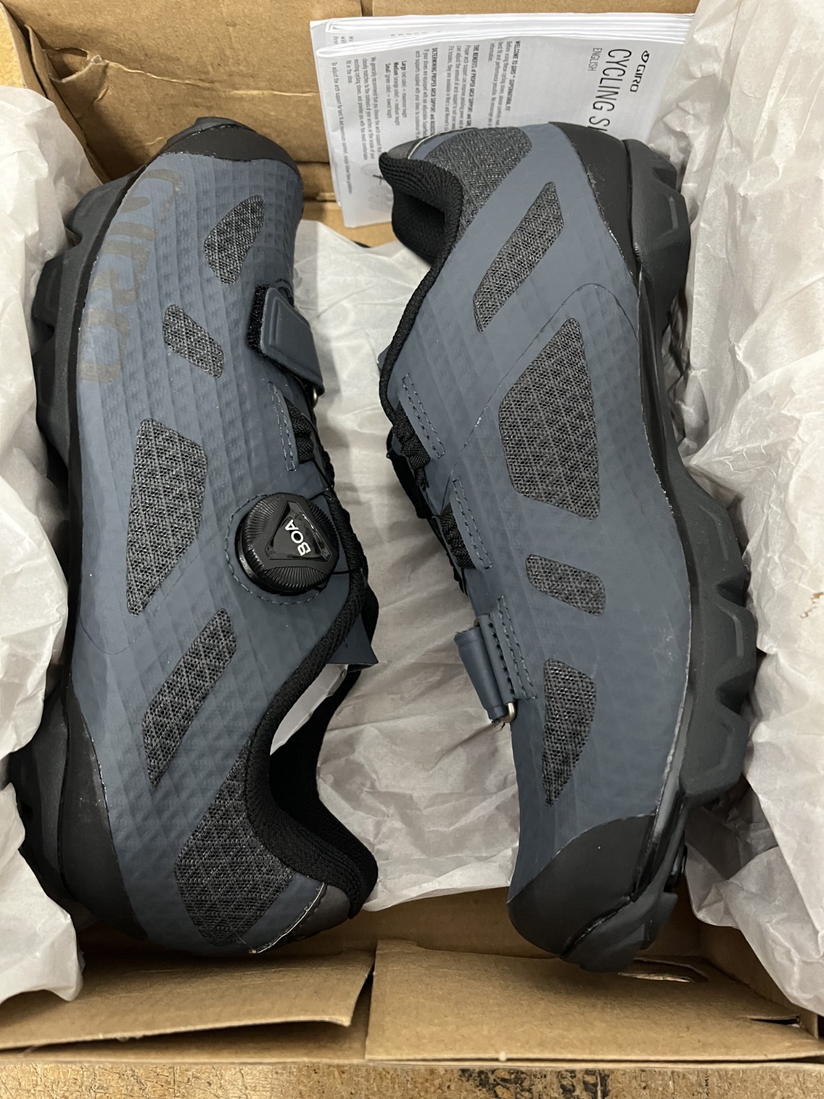 Giro Rincon Mens Mountain Cycling Shoes - Portaro Grey (2022), 40