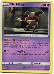 Mr. Mime 11/18 Detective Pikachu Holo Rare