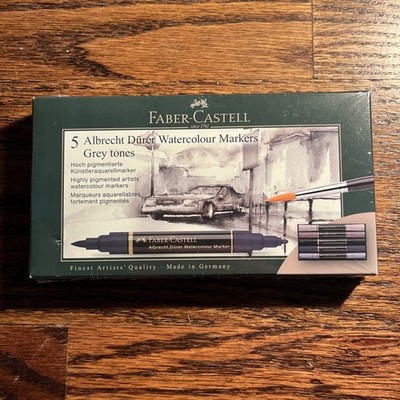 Faber-Castell Albrecht Durer Watercolour Markers Grey Tones Set Of 5 New LOOK  