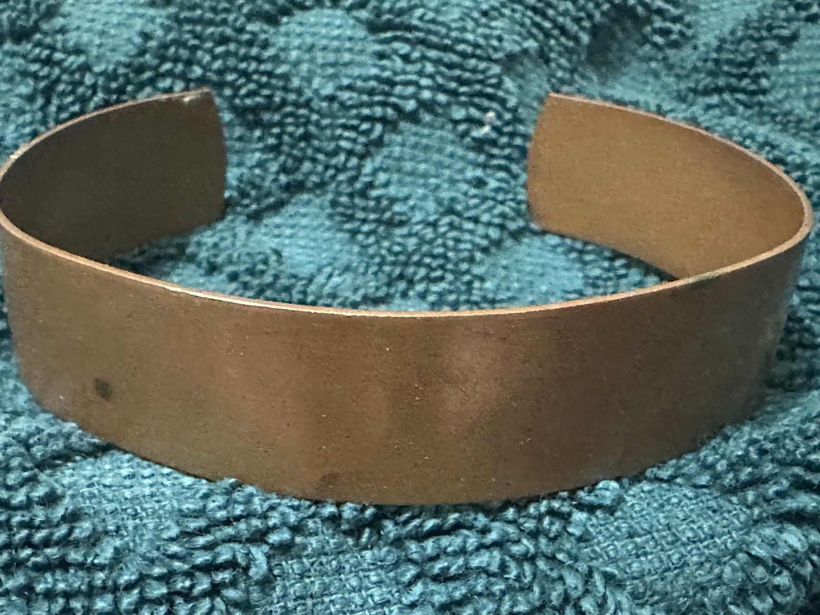 Vintage Solid Copper Cuff Bracelet Boho Aged Dist… - image 1
