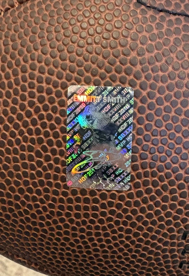 Emmitt Smith Signed Full Size NFL Football Player Hologram COA - Dallas Cowboys - Image 2 of 4